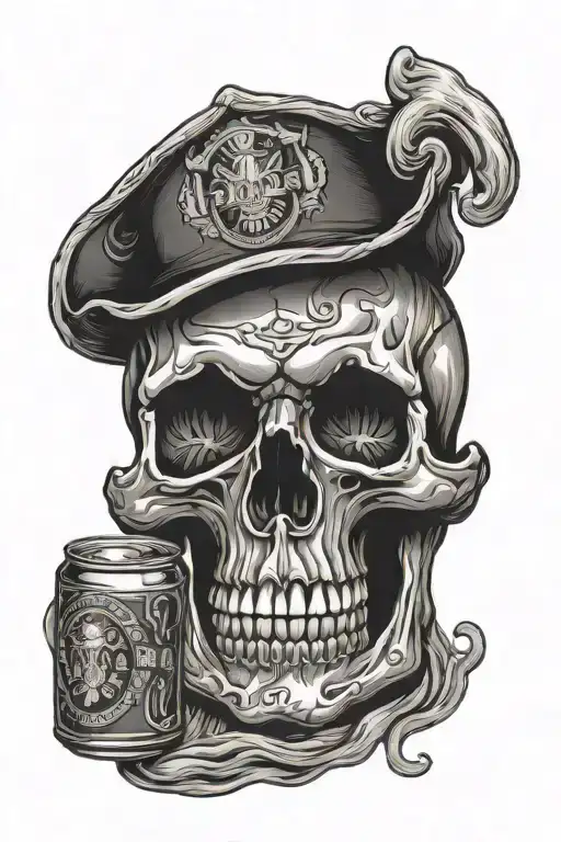 Beer Can Skull