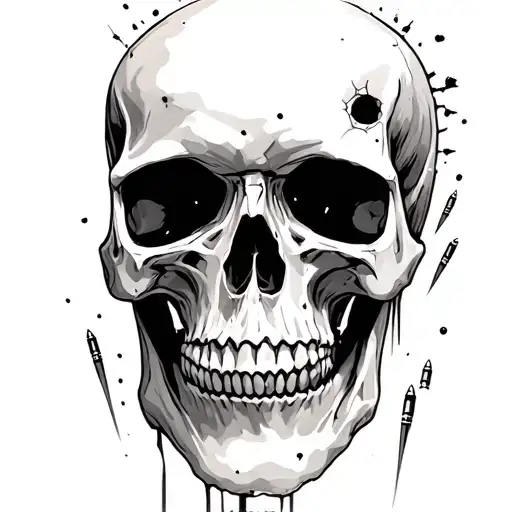 Bullet Holes In A Skull