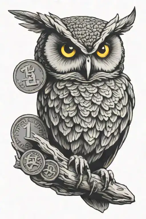 Owl Holding Coin