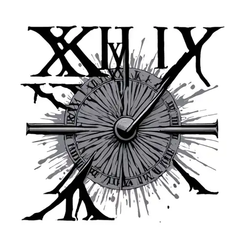 Roman Numerals With Back Ground