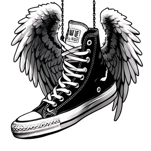 Hanging Converse And Angel Wings