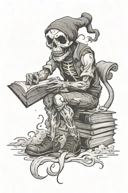 Book Open Into Knee Smoke Original Horror Disney