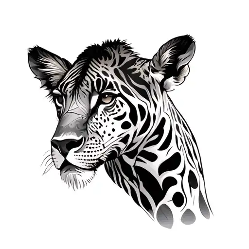 African Animals Intertwined