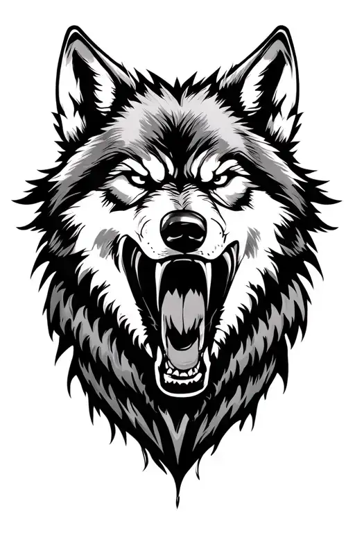 Angry Wolf Howling