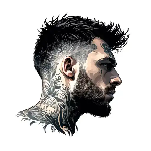 A Man Looking Into A Field With The Sun Shining On Him With A Shadow