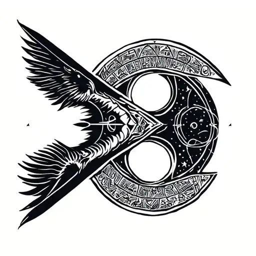 Zodiac Sign Gemini And Sagittarius Symbols Minimalist