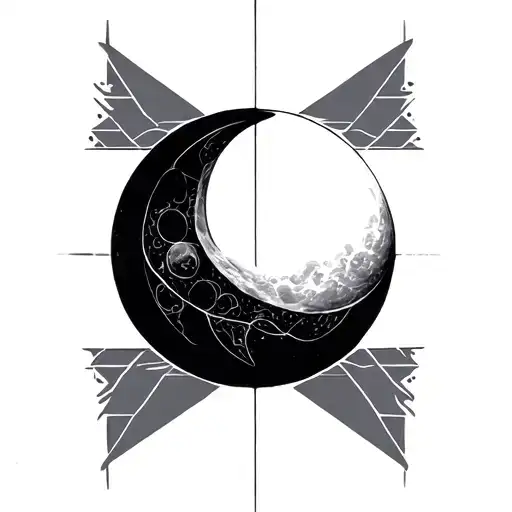 Half Moon Geometric Shapes