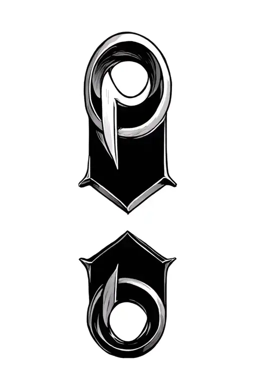 Letter P As The Center Of A Ring