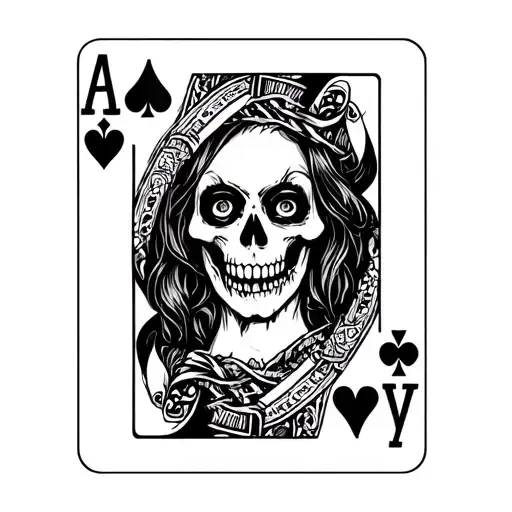 Queen Of Hearts Zombie Playing Card