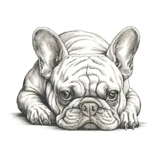 Frenchie Bulldog Working Out