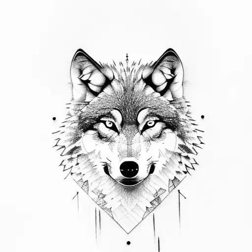 Wolf With Trees On One Side With Koalla And Gum Trees On The Other