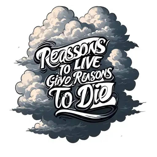 Clouds Surrounding The Quote Reasons To Live Give Reasons To Die