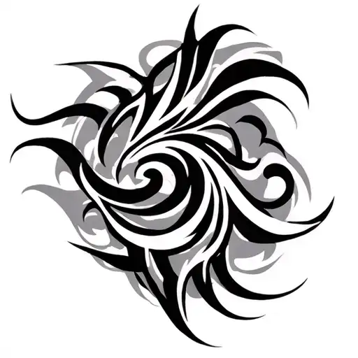 Full Side Neck Tribal Cover Tattoo Design