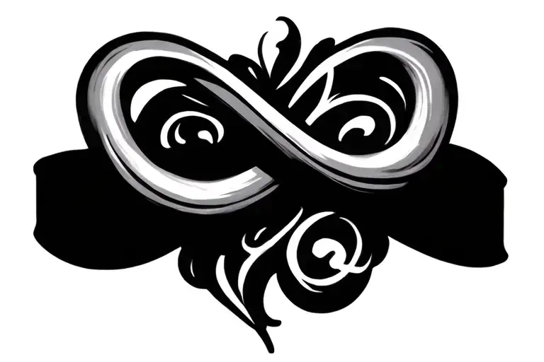 Delicate Infinity Symbol With Initials Sbs