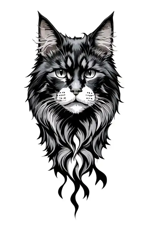 Black Main Coon And Norwegian God Vidar