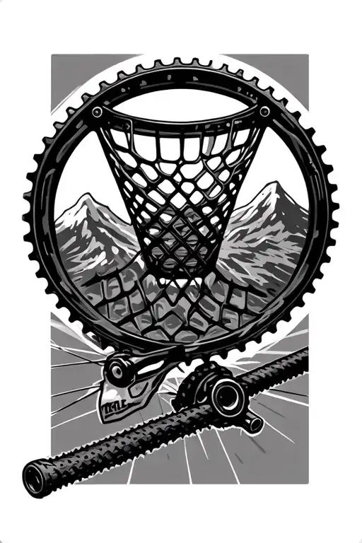 Disc Golf Basket And Mountain Bike Cranks