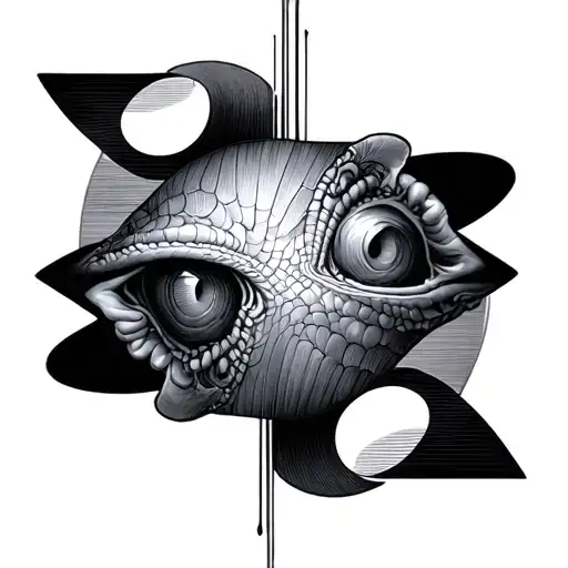 A Mix Of Hr Geiger Alien And Mc Escher Inspired Optical Illusion