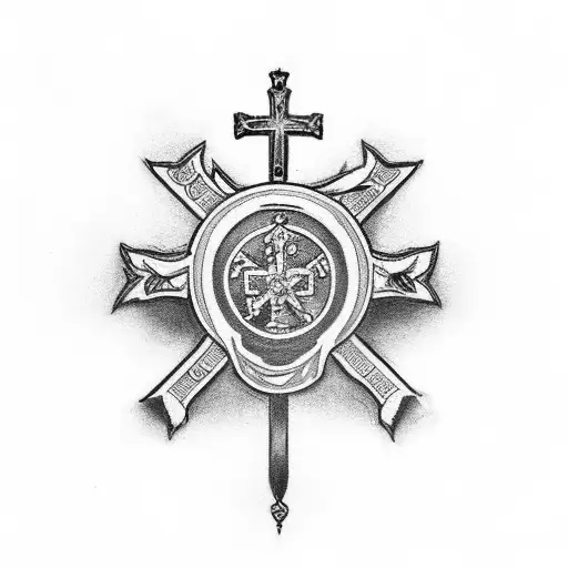 Croix De La Lorraine Avec Croix De Jesus