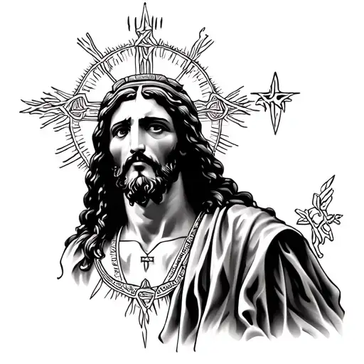 Black Jesus Tattoo Design Inspired