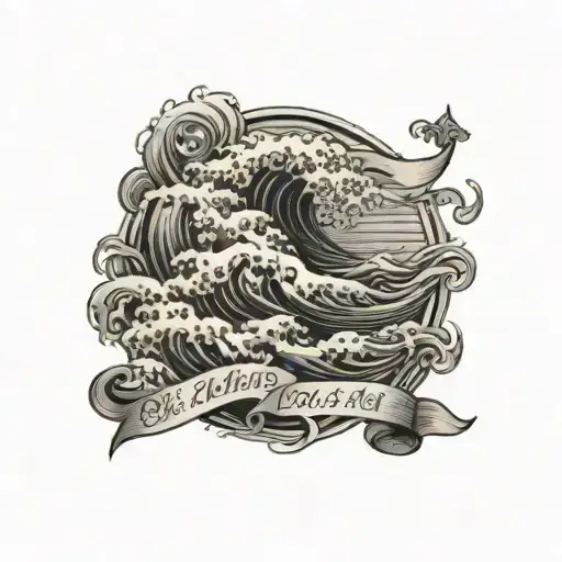 Waves With A Bible Verse Inscribed In