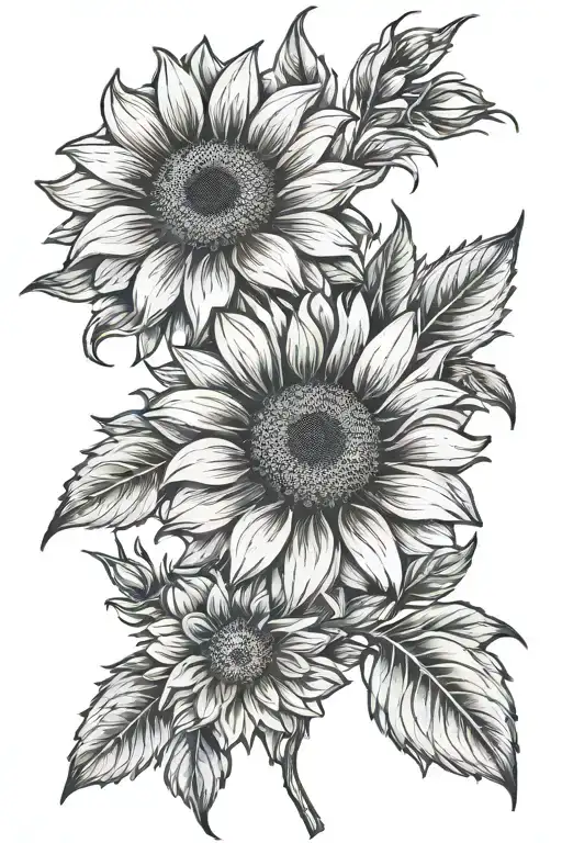 Carnation Sunflower Surrounded