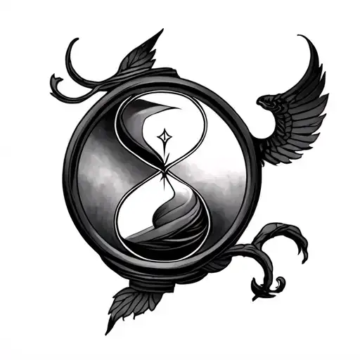 Sagittarius And Hourglass