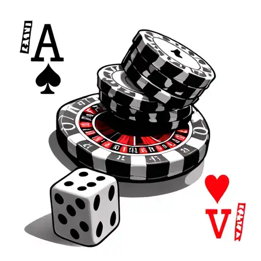 Life's A Gamble Roulette Table Dice Rolled Sevens King Queen Jack Ace All Of Harts