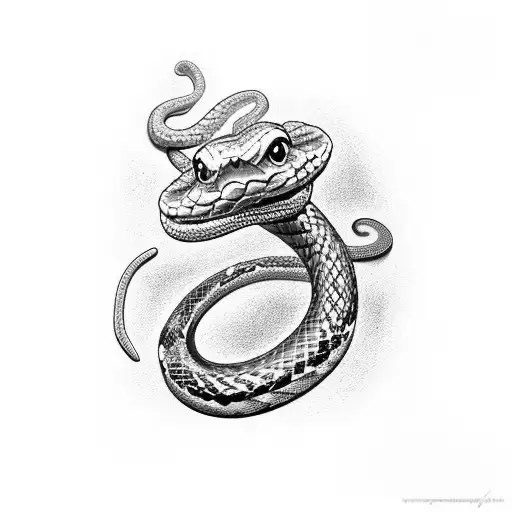 A Snake With A Pomegranate