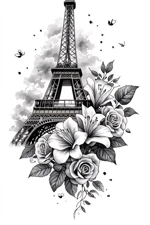 Eiffel Tower Will Little Lily's And Roses