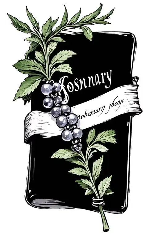 Bible Script Rosemary Bead Dangling Off Writing Poetry