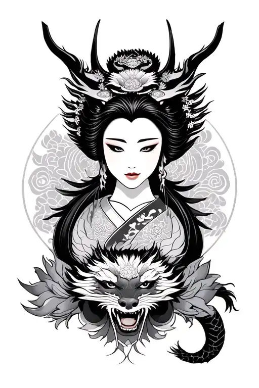 Japanese Dragon Geisha