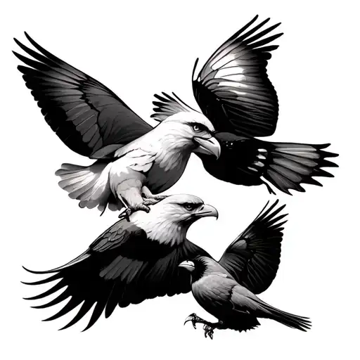 Dove Butterfly Eagle And Cardinal All Flying Together