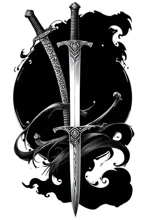 Katana Sword Embedded