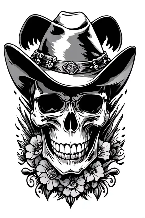 Cowboy Skull Adorned