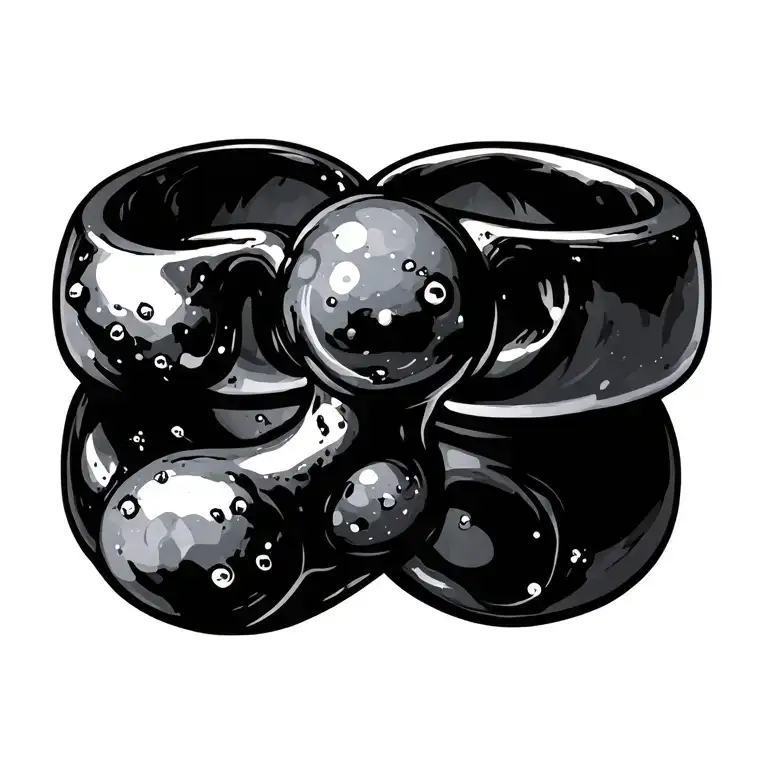 Wabi-sabi Ring With Thc Molecule