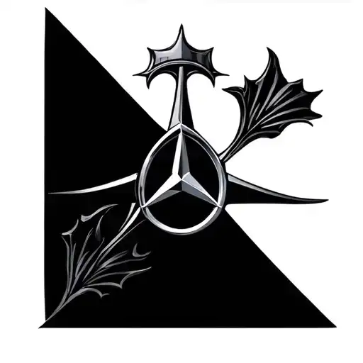 Mercedes Benz Logo Gothic Inspired