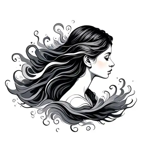 Sister With Waves Flowing