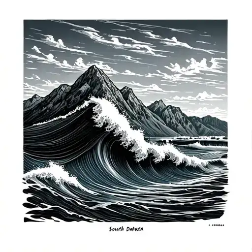 South Dakota Mountain With Big Waves