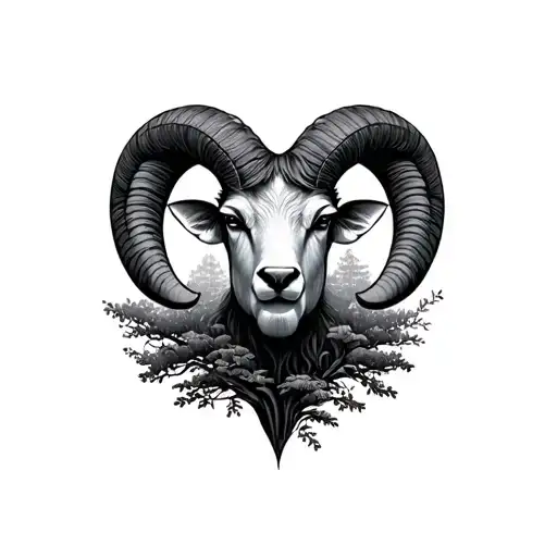 Aries Zodiac Sign Forest Landscape