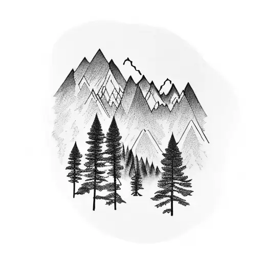 Mountains With Forest