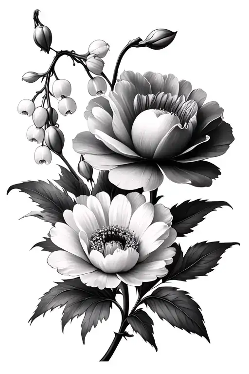 Daisy Lily Of The Valley Peony