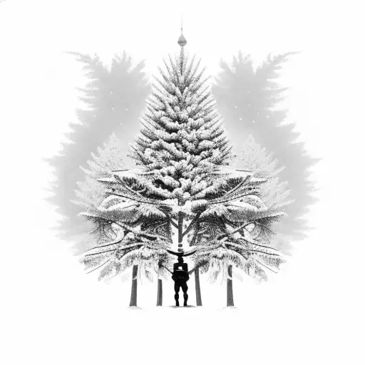 A Gendarme Standing Tall Next To A Tree With Ornamental Details