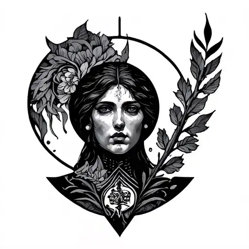 Simbal For Strength Tarot Card