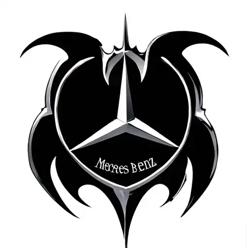 Mercedes Benz Logo Gothic Inspired