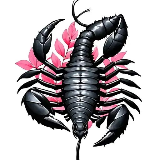 Scorpion And Pink Laurel