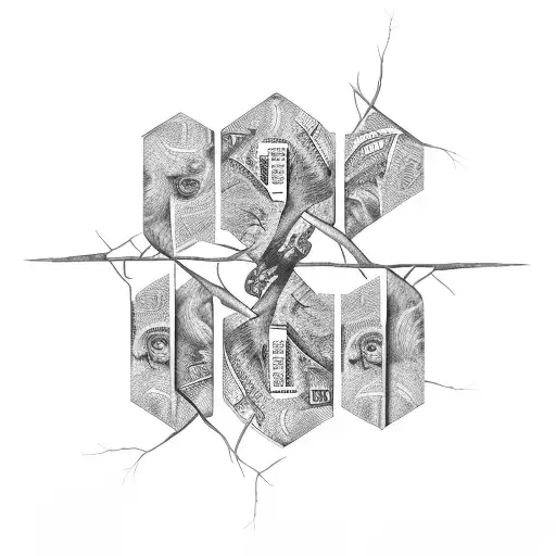 Family Tree Made Of Dollar Bills