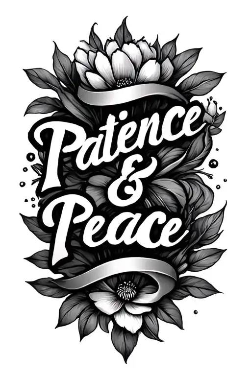 Patience And Peace Word