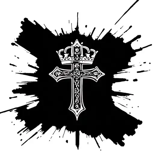 Jerusalem Sacred Cross With A Crown