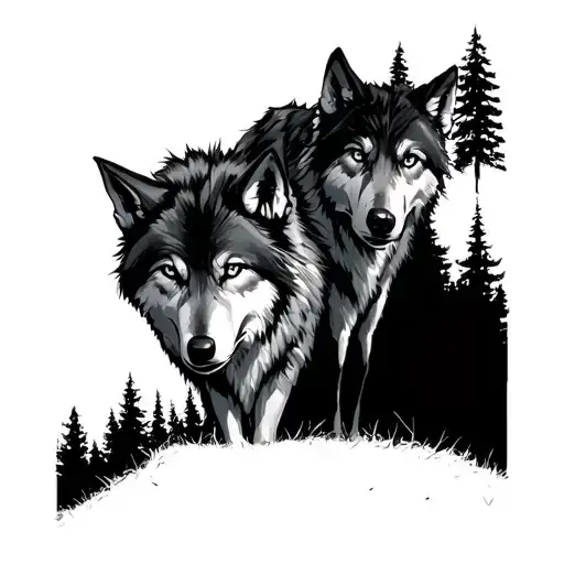 Wolf Brothers From Life Is Strange 2 With Forest Background