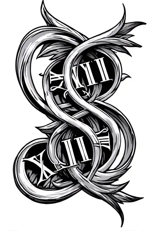 Roman Numerals With Shaped Background